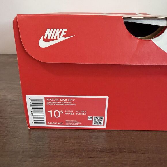 Nike Air Max 2017 Team Red Black 849559-603 Men’s Size 10.5 NBY main image 8